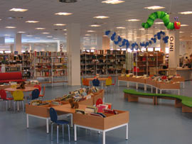 Bilderbuchbereich der Kinder- und Jugendabteilung